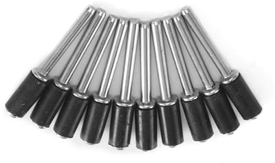 Dailygoods- Trommeldoorn 10 Stuks - Rubber - Slijpmachine Accessoire - Polijsten/Snijden - Schuren - 2,35 mm Schachtdiameter - Duurzaam Metaalmateriaal - Schuurdoorn