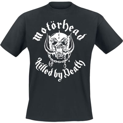 Motörhead T-shirt - Killed By Death Lyric White - S tot M - voor Mannen - zwart
