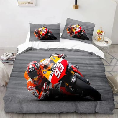 3D Print Marc Marquez 93 Beddengoed Set Dekbedovertrek Bed Set Dekbedovertrek Kussensloop Dekbedovertrek King Queen Size Jongens Volwassenen Beddengoed 70x133cm 2pcs