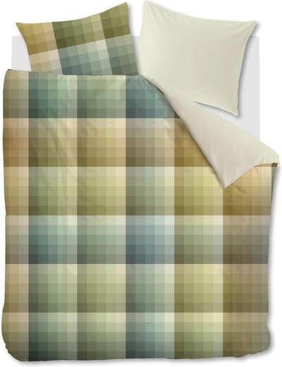 Beddinghouse Dorian dekbedovertrek - Eenpersoons - 140x200/220 cm - Grijsgroen
