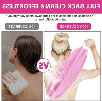 Exfoliërende Douchehandschoenen voor Lichaam, 5 Stuks Peeling Handschoenen voor Dode Huidverwijdering - Roze, Ideaal voor Zachte Huid en Verzorging