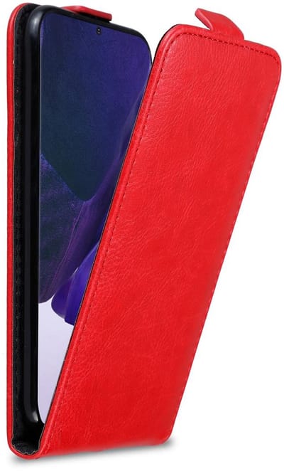Cadorabo Hoesje geschikt voor Samsung Galaxy NOTE 20 ULTRA in APPEL ROOD - Beschermhoes in flip design Case Cover met magnetische sluiting