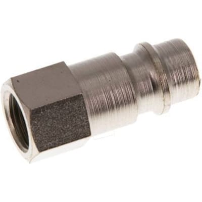 Gehard staal DN 7.2 (Euro) Luchtkoppeling Insteeknippel G 1/8 inch Binnendraad [2 Stuks]