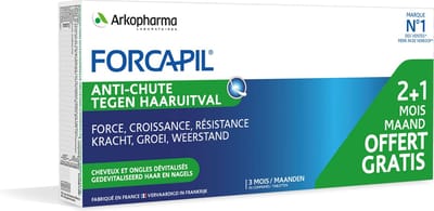 Arkopharma - Forcapil Tegen Haaruitval 3x30 Tabletten Om Voor te Komen van Haaruitval en de Groei en Weerstand te Herstellen – 3 Maanden