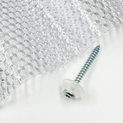 MK PC DIAMONDS Houtschroeven - Bevestigingsschroeven - Gegalvaniseerd Staal - 50 mm - 50 Stuks - Transparante Afdichtring