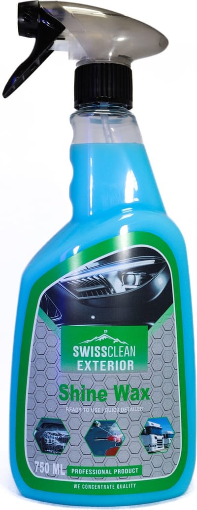 Swiss Clean | Shine Wax | Finishing touch, bescherming en detailing voor auto | Spuitfles 750 ml | Exterior clean | Auto wassen | Reiniger auto | Cleaner | Spray | Auto wassen | Car cleaning | Wax