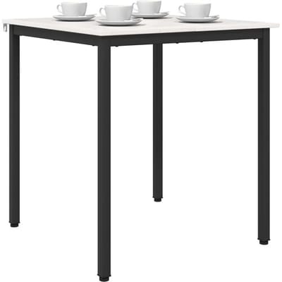 vidaXL - Eettafel - Wit - 70 - x - 70 - x - 75 - cm - Massief - grenenhout