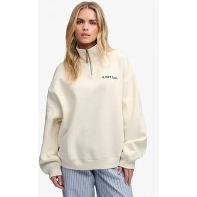 Dames sweatshirt met halve rits Superdry Heritage Nautical