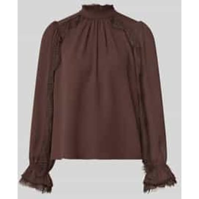 Regular fit blouse met kant