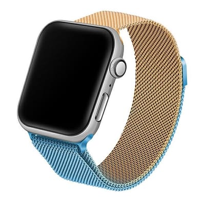 Beline - Horlogebandje - Staal - Niebiesko-Złoty - Geschikt voor Apple Watch