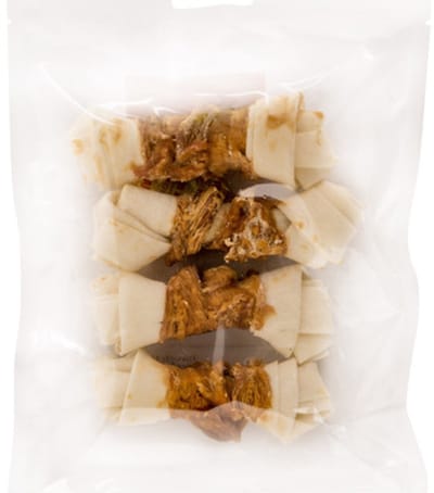 Landman Geknoopt Kauwbot met Eend (4st) - 11cm - Hondensnacks - Hondensnoepjes - Kauwstaaf hond