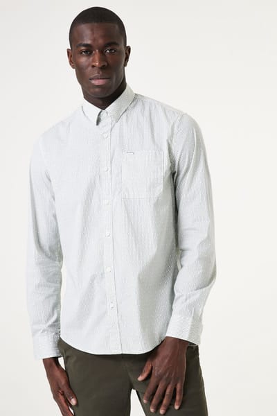 GARCIA Heren All over print Overhemd Wit Long mouw