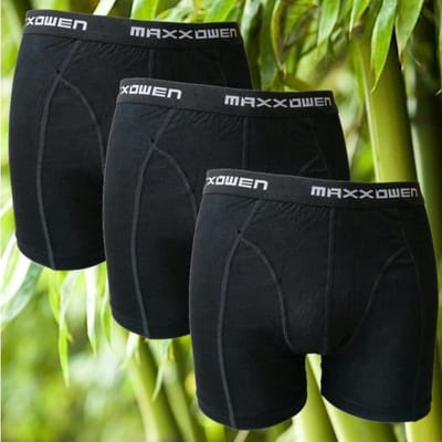 Maxx Owen Bamboo Heren boxershorts 3-pack maat M Zwart