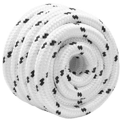 vidaXL - Boottouw - 2.5 - mm - 25 - m - Wit - Polyester