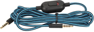 Dailygoods - Oortelefoongeluidskabel - Universeel Oortelefoonsnoer - Met Volumeregeling - Blauw - Geschikt voor G Pro G Pro X G433 G233 - 200 cm