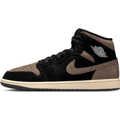 Air Jordan 1 Mid SE Olijfgrijs Heren Sneakers Groen Zwart Licht-Wild-Mango IB7110-002 47.5 black