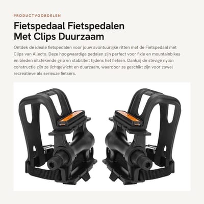 Dailygoods- Fietspedaal Met Clips - Nylon Fietspedalen - Teenclips Riemen - Accessoires Fietsen - Geschikt Voor Mountainbikes - Fietsaccessoires
