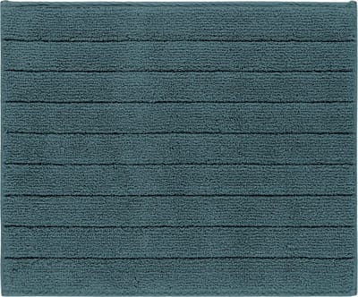 Casilin Badmat Antislip 50x60cm Luca - Waterabsorberende Badkamermat - Wasbaar en Sneldrogend - Voor Douche en Bad - 100% Katoen - Rechthoek - Blauw