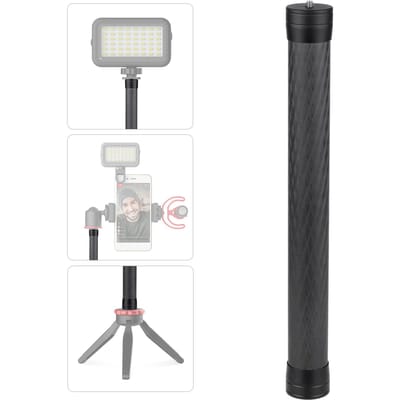 Stabilisator Verlengstang Koolstofvezelstang Universele draagbare fotografiepaal met 1/4 inch schroef 35cm zwart