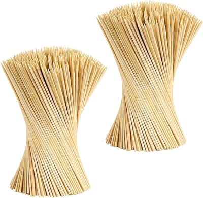 500 stuks bamboespiesjes 30 cm - Extra lange houten kebabspiesjes voor barbecue, grill, fruit en taartdecoratie - 4 mm dikte