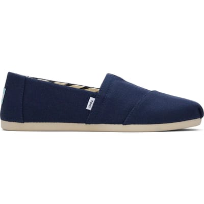 Dames espadrilles met brede snit van gerecycled katoenen canvas Toms Alpargata