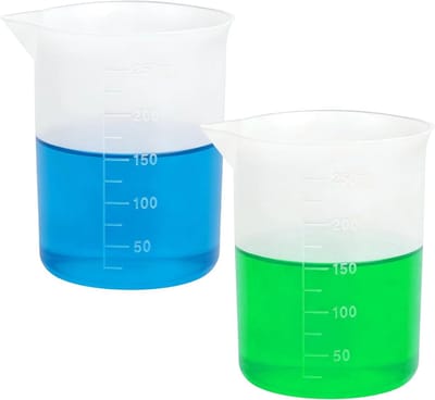 Thijox - 2 Siliconen Maatbekers 250 ml - Anti-aanbak Mengbekers met Schaalverdeling voor Keuken, Gietpoeder, Huishouden, Wasmiddeldoseerhulp, Epoxyhar
