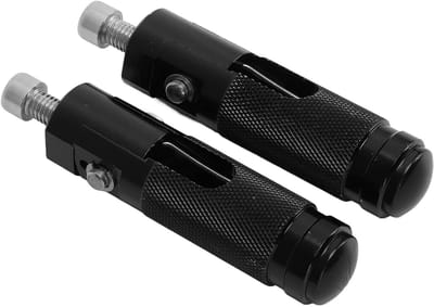 Motorfiets Voetsteunen - Universele Pedalen - Comfortabel Rijden - Sterk Aluminium - 17.5cm Lengte - Zwart