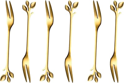 Stainless steel vorkenset van 6 stuks voor dagelijks gebruik, duurzaam en stijlvol tafelgerei