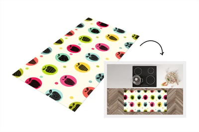 Keukenloper - Loper keuken - Appel - Stippen - Patroon - 120x60 cm - Keukenloper vinyl