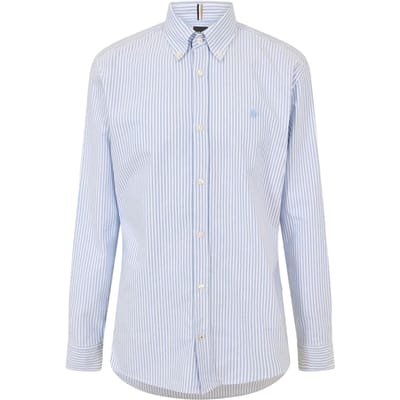 Boss H-Roan Oxford-overhemd met lange mouwen en knoopsluiting voor heren (Pastelblauw)