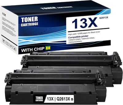 2-pack | Huismerk toner geschikt voor HP Q2613X 13X - Tonercartridge Zwart / Hoge Capaciteit