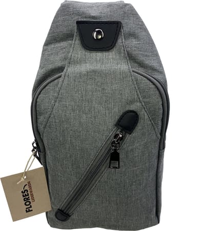 One Strap Crossbody/Sling Canvas Grijs