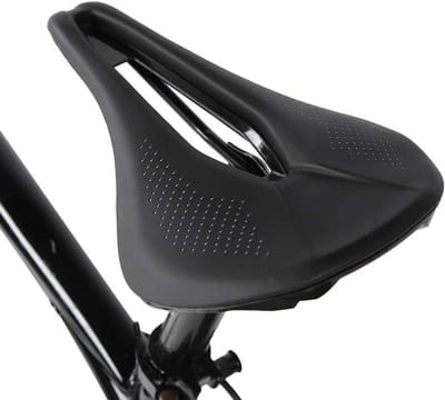 Dailygoods - PU Zwart Zadel voor Fiets - Comfortabel Fietszadel - Ideaal voor Racefiets en Mountainbike - Zacht en Ondersteunend - Holle Zitting - Ges