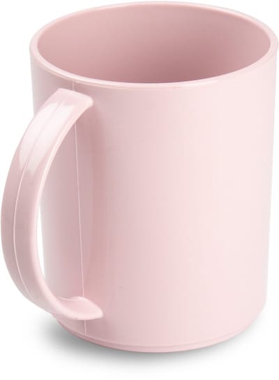 Plasticforte onbreekbare Drinkbekers - kunststof - 350 ml - roze - kinderen - camping - mokken