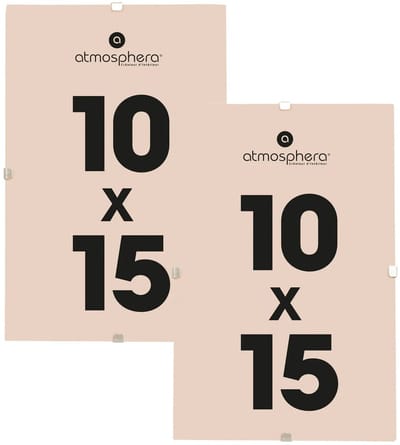 Atmosphera Fotolijstje zonder rand - 2x - voor 10 x 15 cm foto - mdf/glas - Het basic fotolijstje