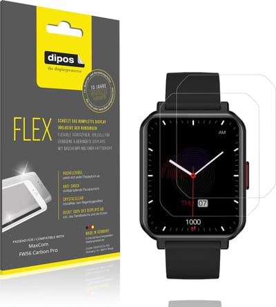 dipos – 2x Beschermfolie geschikt voor MaxCom FW56 Carbon Pro | 3D Full Cover Screenprotector | 100% Passend