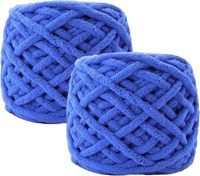 Chenille-breigaren, super zacht breigaren om te haken, chenille voor het weven van sjaals, mutsen, dekens, sierkussens, 180 g, 90 g, ca. 130 m