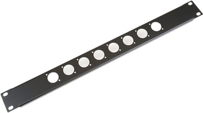 Penn Elcom R1269/1Uk frontplaat, 8 gaten Neutrik D, 1 HE, staal