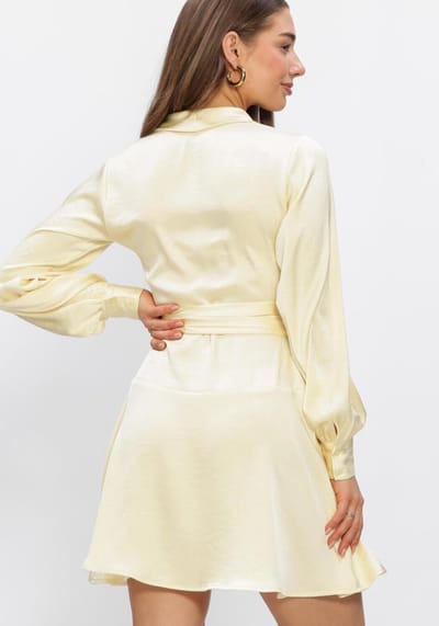 Notre-V Nv-hantie Dames - Jurk - Butter yellow - Maat L