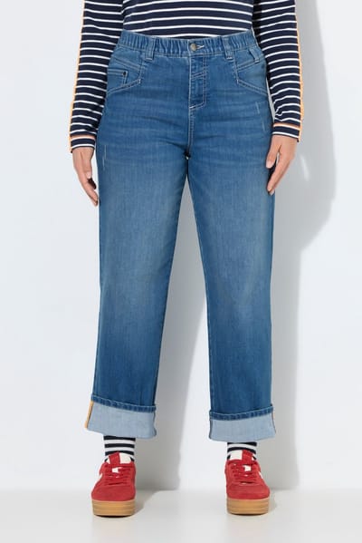 Laurasøn - Dames - Jeans wijde pijpen - Blauw denim - Maat 46