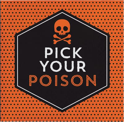 Servetten - Pick your Poison (16 stuks) - Halloween servetten - Halloween decoratie - servies - napkins - Servetten tafel
