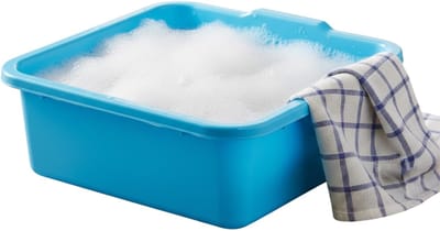 Plasticforte huishoud Teil - Afwasbak - kunststof - vierkant - 11 Liter - blauw - 36 x 35 x 13 cm