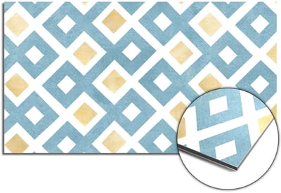 KitchenArt - Diamond Wave Blue Spatscherm - 60x30 cm - Spatscherm Achterwand Keuken - Spatwand Keuken