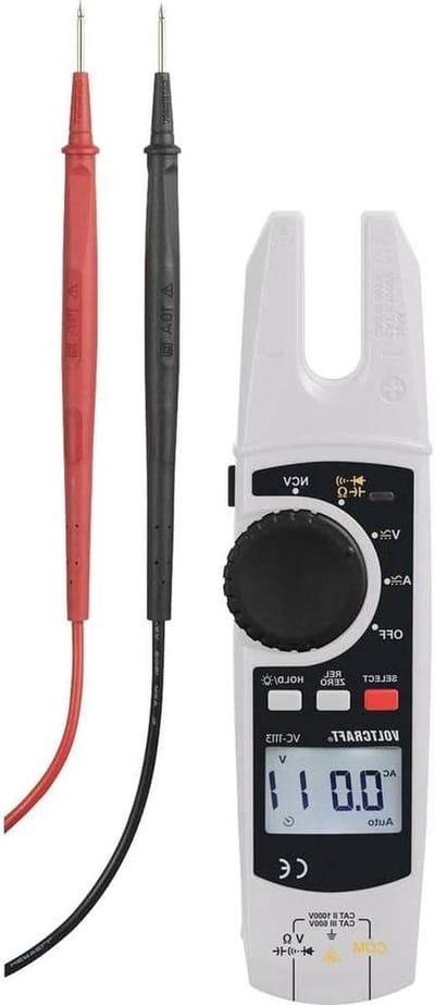 Stroomtang Digitaal - Stroommeter Klem - Elektrische Metingen - True RMS Waarde - Tot 200 A - Zwart Rood