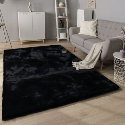 Paco Home Hoogpolig Vloerkleed Woonkamer Shaggy Konijnenbont Imitatiebont Pluizig 60x100 cm
