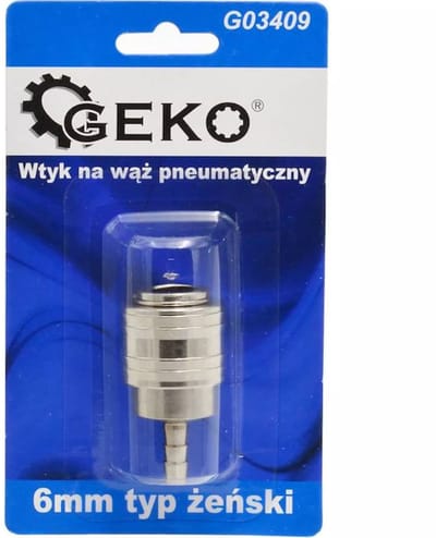 GEKO Snelkoppeling - 6mm Verbinding - Pneumatische Toepassingen - Duurzaam Materiaal