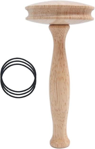 Houten Sokken Herstelset - Naaigereedschap Stoppen Ei - Kleding Repareren - Paddestoelvormig Ontwerp - 14.5 cm - Veelkleurig