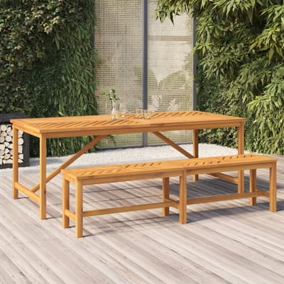 vidaXL - Tuintafel - 200x90x74 - cm - massief - acaciahout