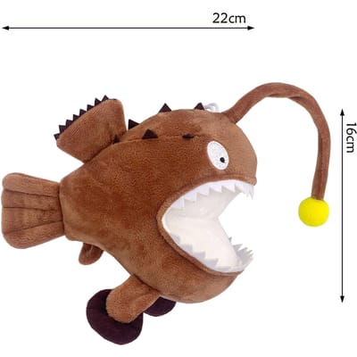 Pantoufles Baudroie Jouet en Peluche Poisson Lanterne Doux Réaliste Jouet Lophiiformes Animal Marin Poupée Cadeau d'Anniversaire Pour Enfants