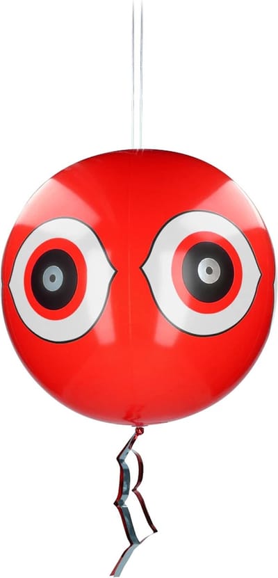 Knock Pest Control Vogel Schrikballon – Duivenverjager – Vogelverschrikker met Weerspiegeling en Kleurcontrast – Kraaien, Reigers, Spreeuwen - Reflecterend & Glinsterend– Rood